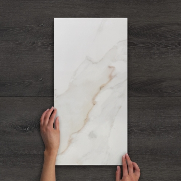 Lumiere White Natural Gloss Ceramic Wall Tile 60x30cm