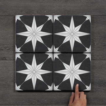 Stella Night Matt Porcelain Tile 25x25cm