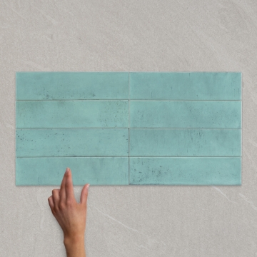 Metro Vibe Aqua Metro Gloss Wall Tile 30x7.5cm