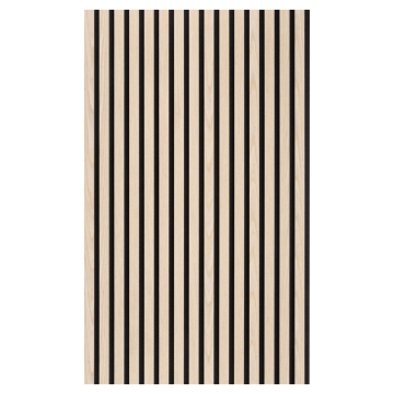 21mm Acoustic Black Felt Wall Panel Mid Oak 240x60cm