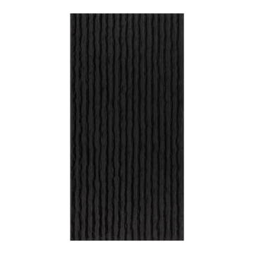 PU Stone Wall Panel Ribbed Surface Black 120x60cm