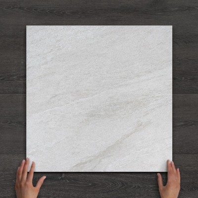 Outdoor Shiva Silver Limestone-Effect Matt Porcelain Tile 60x60cm