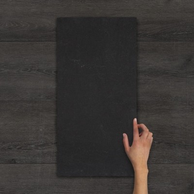 Black Limestone Paving Hand-Cut Natural 60x30x~3cm