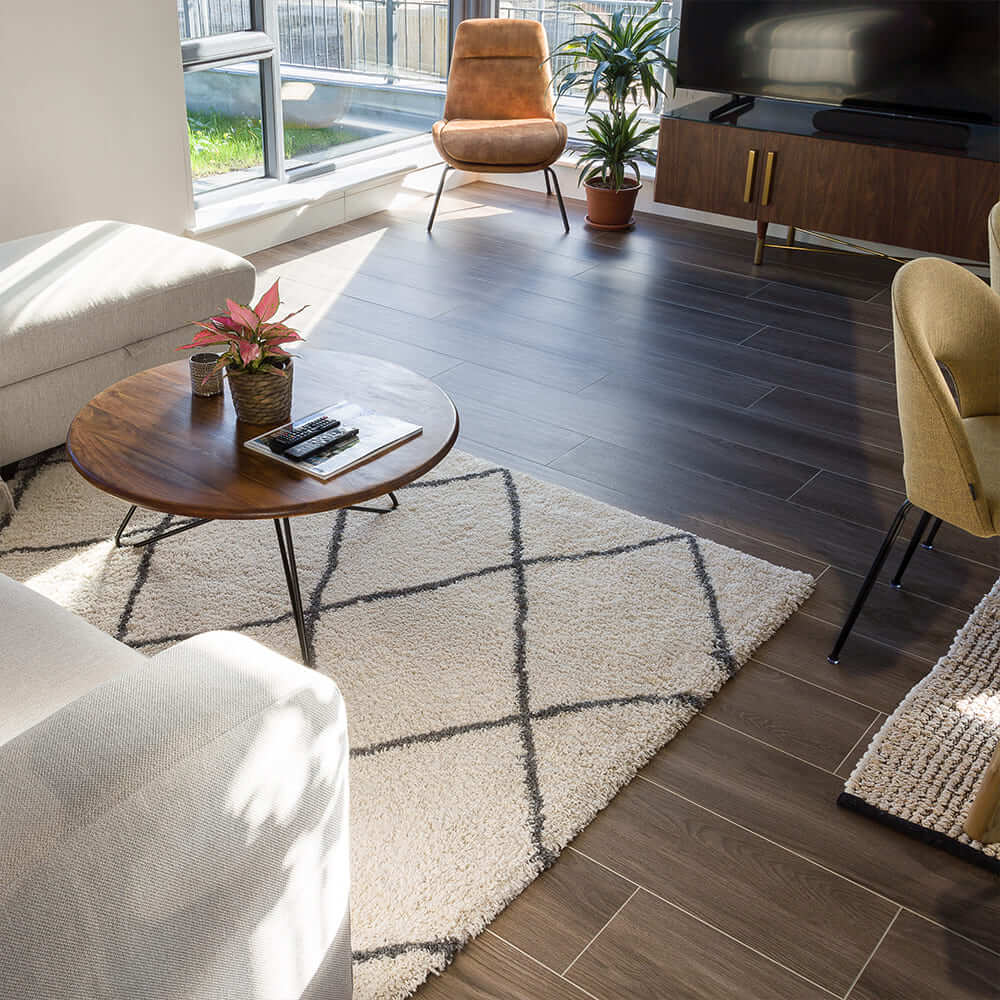 Wood effect tile is more cost-effective, maintainable and sustainable alternative to real wood. 